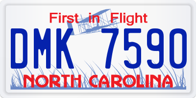 NC license plate DMK7590
