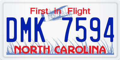 NC license plate DMK7594