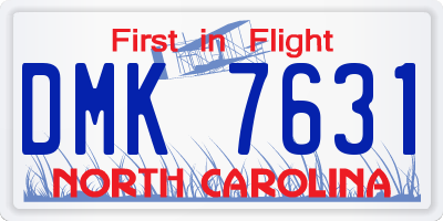 NC license plate DMK7631