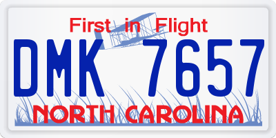 NC license plate DMK7657