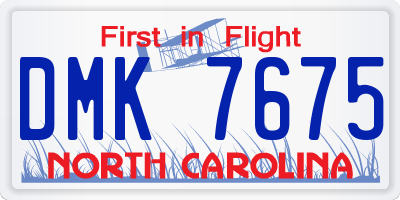 NC license plate DMK7675