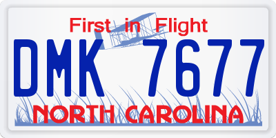 NC license plate DMK7677