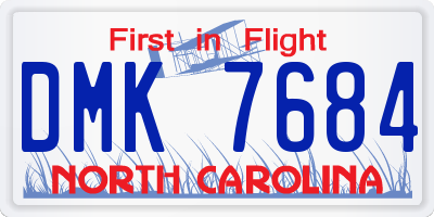 NC license plate DMK7684