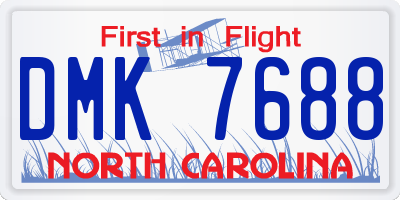 NC license plate DMK7688
