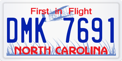 NC license plate DMK7691