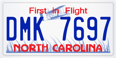 NC license plate DMK7697