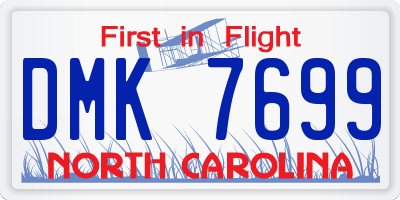 NC license plate DMK7699