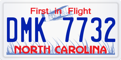NC license plate DMK7732