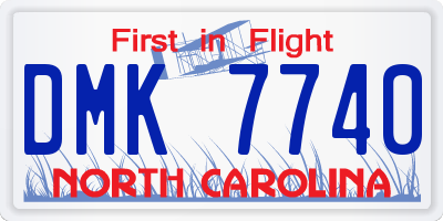 NC license plate DMK7740
