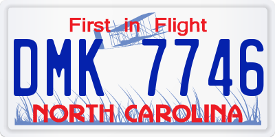 NC license plate DMK7746