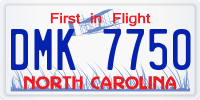 NC license plate DMK7750