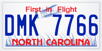 NC license plate DMK7766