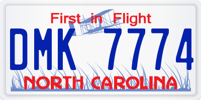 NC license plate DMK7774