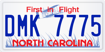 NC license plate DMK7775