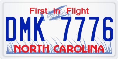 NC license plate DMK7776