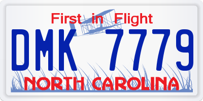 NC license plate DMK7779