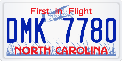 NC license plate DMK7780
