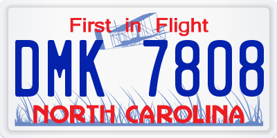 NC license plate DMK7808