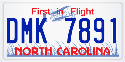 NC license plate DMK7891