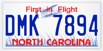 NC license plate DMK7894