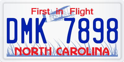 NC license plate DMK7898
