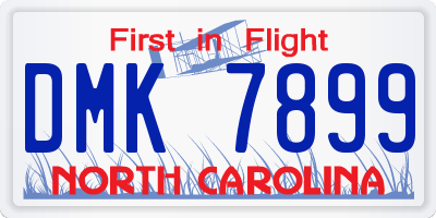 NC license plate DMK7899
