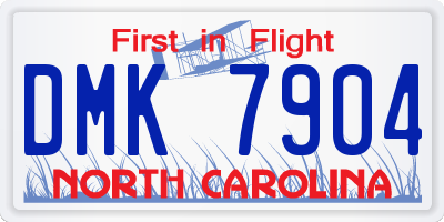 NC license plate DMK7904