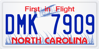 NC license plate DMK7909