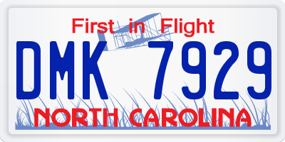 NC license plate DMK7929