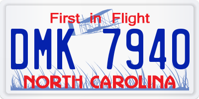 NC license plate DMK7940