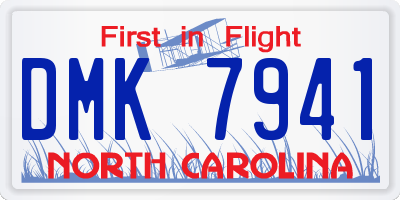 NC license plate DMK7941