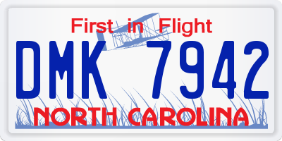 NC license plate DMK7942