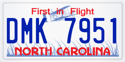 NC license plate DMK7951