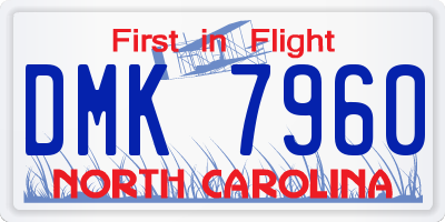 NC license plate DMK7960