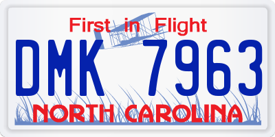 NC license plate DMK7963