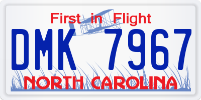 NC license plate DMK7967