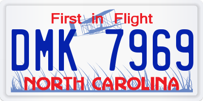 NC license plate DMK7969