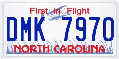 NC license plate DMK7970