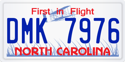 NC license plate DMK7976