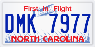 NC license plate DMK7977