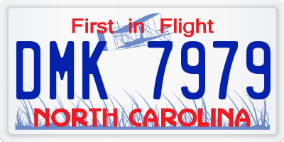 NC license plate DMK7979