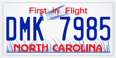 NC license plate DMK7985