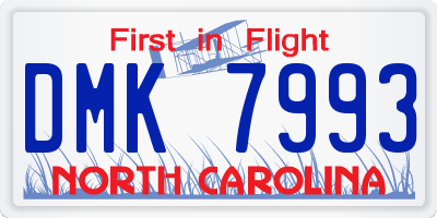 NC license plate DMK7993