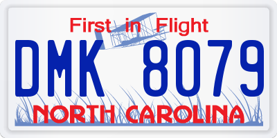 NC license plate DMK8079