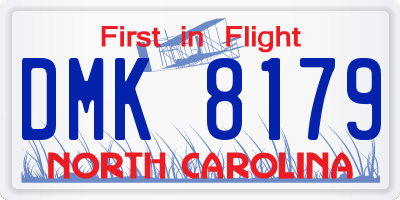 NC license plate DMK8179