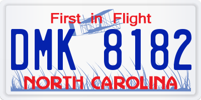 NC license plate DMK8182