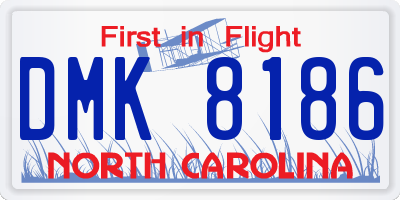 NC license plate DMK8186