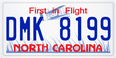NC license plate DMK8199