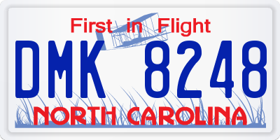 NC license plate DMK8248