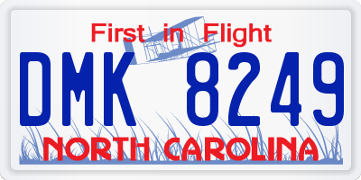 NC license plate DMK8249